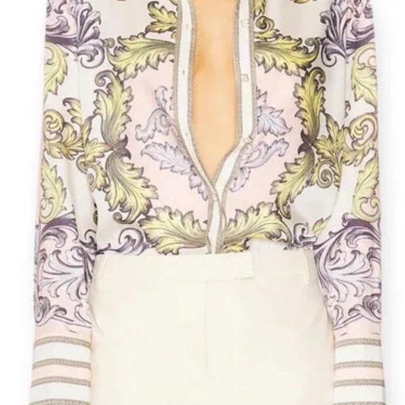 Alice + Olivia Multicolor Baroque Print Shirt - Picture 4 of 7